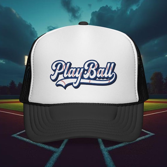 Play Ball Baseball Trucker Cap | Baseball trucker hat | Baseball Mama | Baseball Mom Hat | Vintage Baseball Hat | Baseball Dad Hat