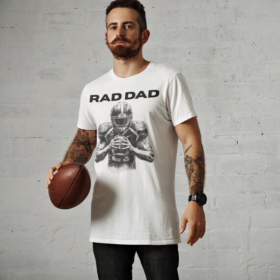 Rad Dad Football Player T-Shirt | Sports Dad Tee | Dad Gift |Comfort Shirt | Athletic Tee