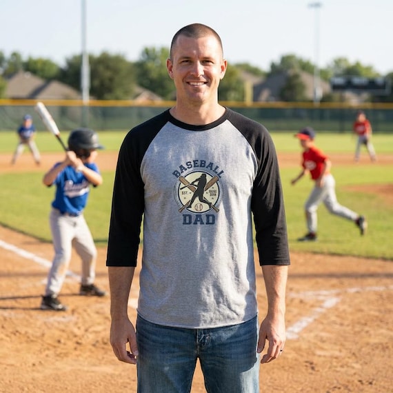 Baseball Dad Raglan Shirt | Vintage Baseball Shirt | Gift for him | Gift for Dad | Father's day Gift