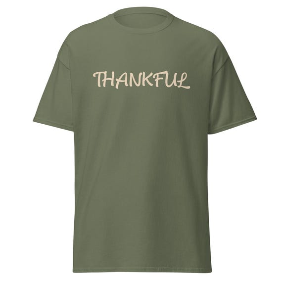 Green Holiday "Thankful" Tee, Thankful T-Shirt