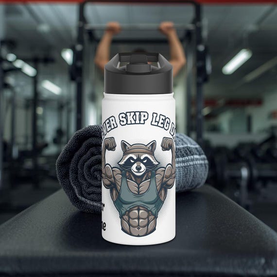 Never Skip Leg Day Stainless Steel Water Bottle | Gym Tumbler