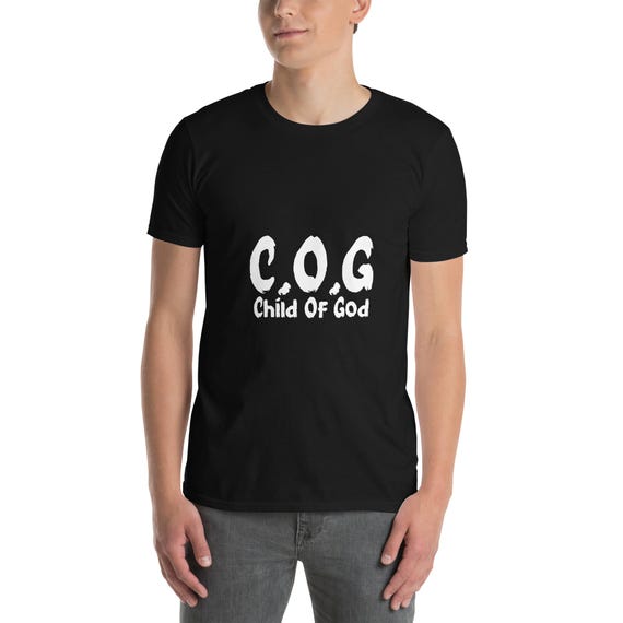 Black Christian T-Shirt, Child Of God, COG, Faith Clothing, Cross Culture, Christian Apparel,