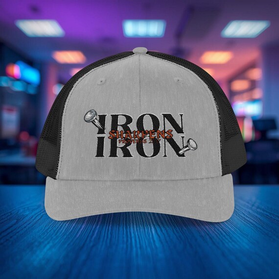 Iron Sharpens Iron Trucker Hat | Gym Grit, Proverbs 22:7 Apparel