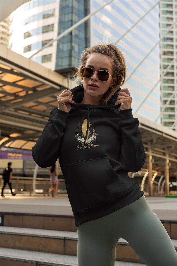 I Am Divine Girl Power hoodie | Comfy Sweatshirt | Comfort Colors | Cotton top | Goddess Graphic Hoodie |