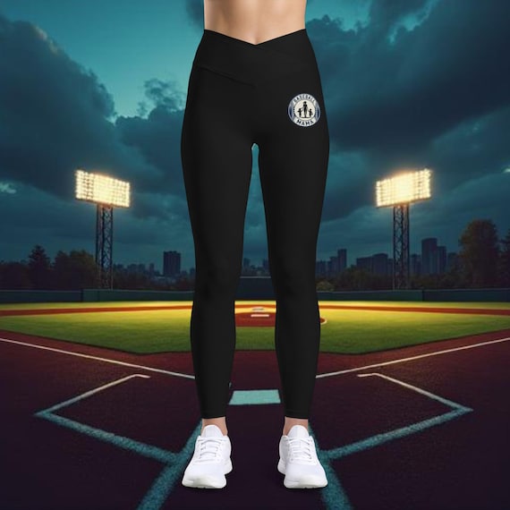 Baseball Mama Leggings | Recycled Nylon, High-Rise, Cross-Front Waistband
