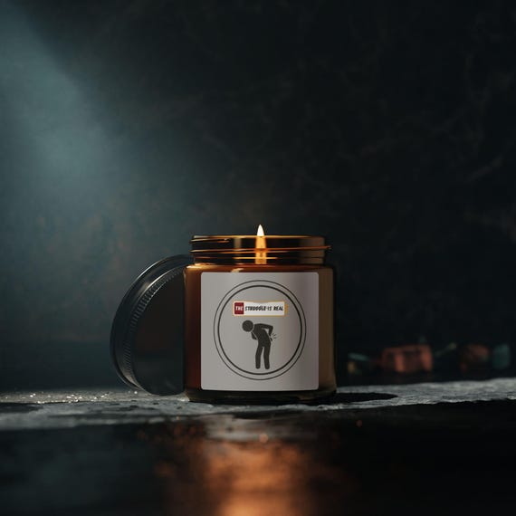 The Struggle Is Real mental health candle | Soy Candle | Amber Jar | Burn out |