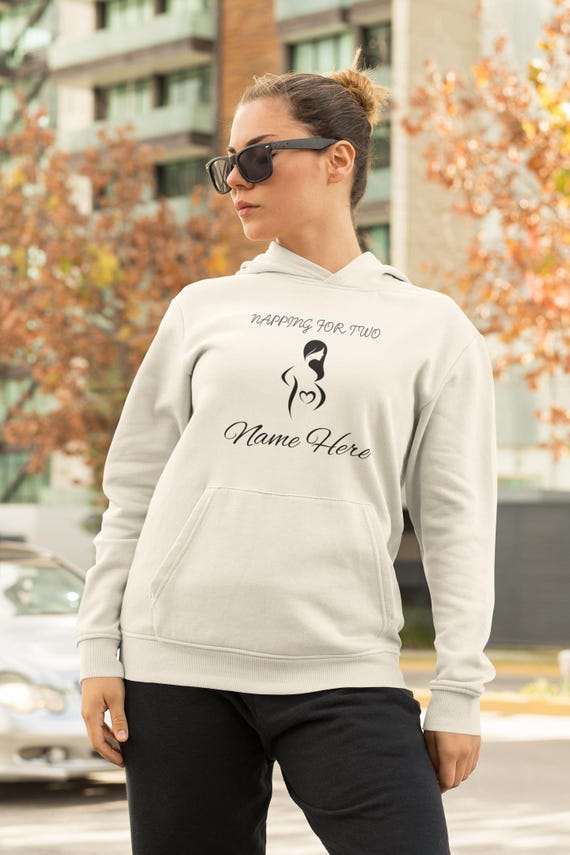 Personalized Mama Hoodie | "Napping for Two" New Mommy Top