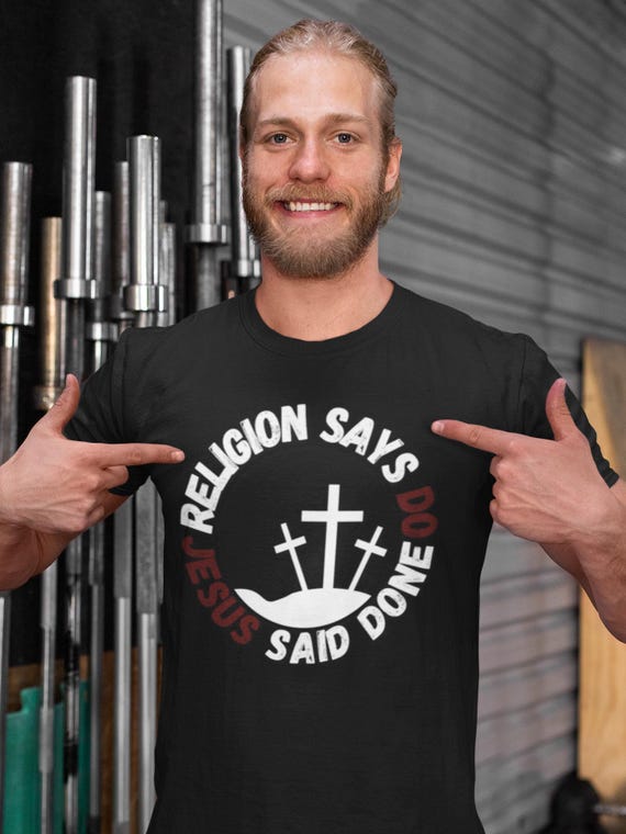 Faith Cross Shirt, Christian Tee, Jesus Said Done