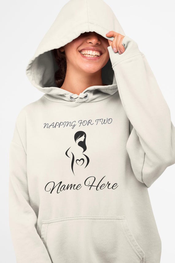 Napping for Two Maternity Hoodie, Personalized Pregnancy Pullover | New Mommy