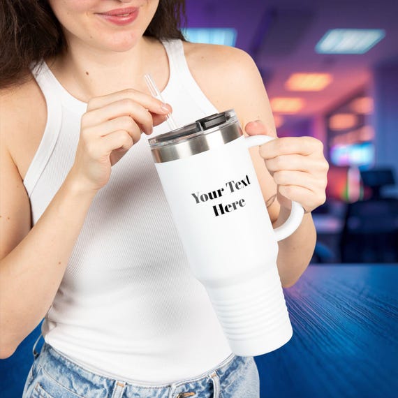 Personalized 40oz Travel Mug | Custom Text & Image, Insulated Tumbler