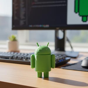 Android-Roboter-Schreibtischdekoration | Geschenk für Programmierer | Bürodekoration für Entwickler | Tech-Nerd-Figuren
