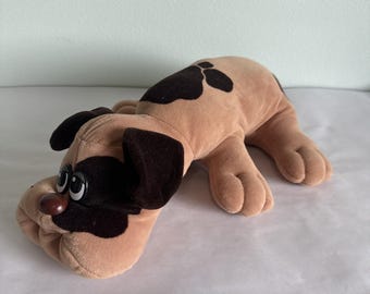 Vintage Poundies 1985 Plüsch Welpe 45 cm.Braune Flecken