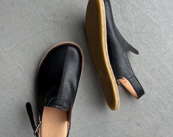 Barefoot mens clogs, flexible sole wide toe box shoes