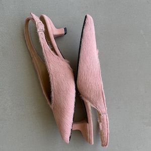 Kitten heel slingback shoes; heeled women’s shoes, elegant shoes, wedding shoes