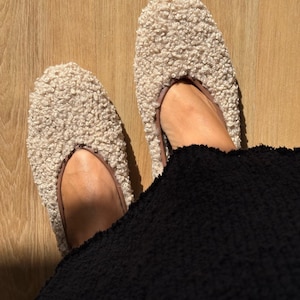 Handmade Cozy Faux Fur Ballet Flats