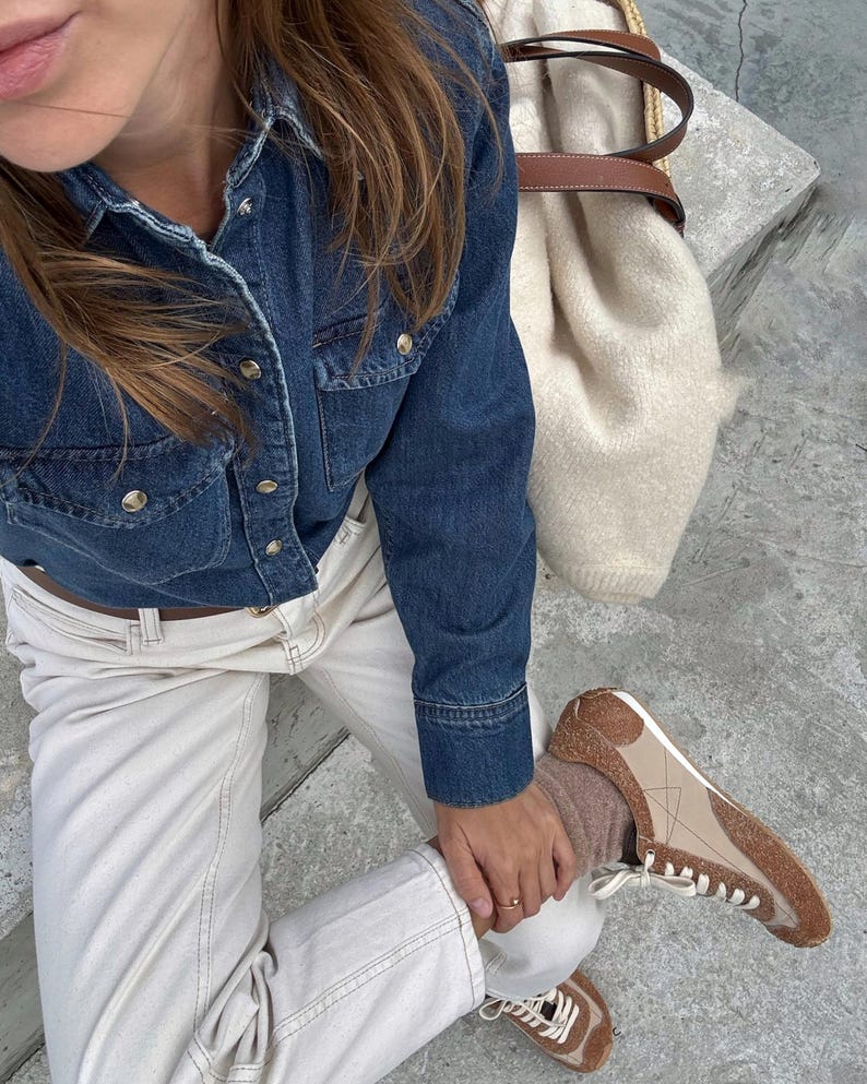 Oversize Suede Tab Sneakers