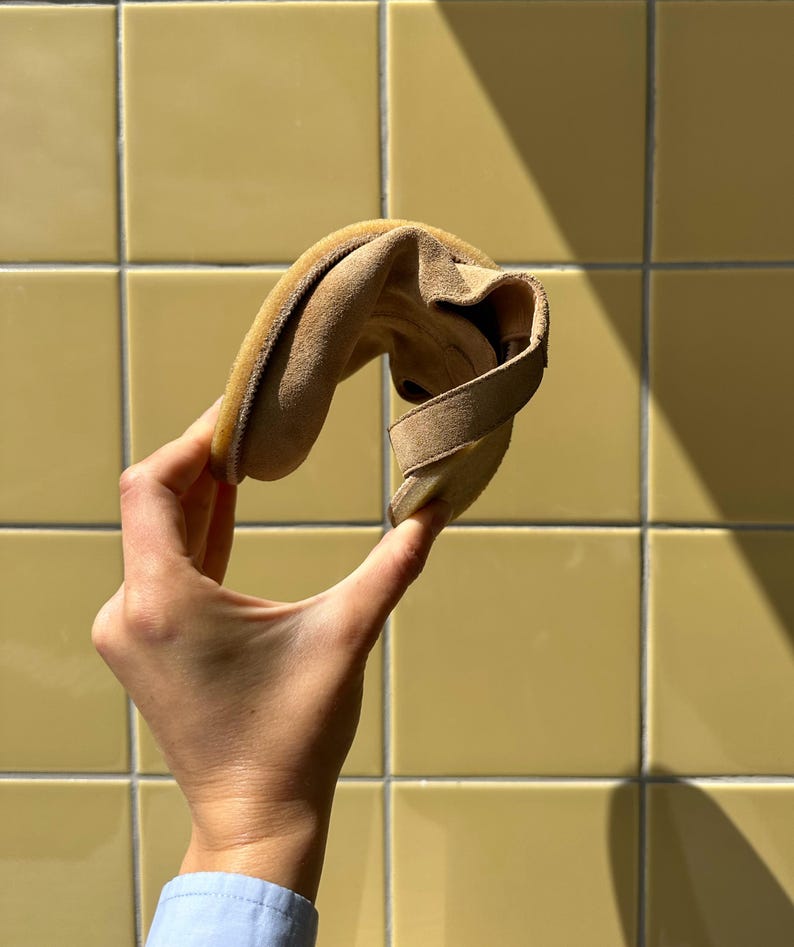 Suede/leather barefoot clogs/ wide toe box women shoes image 2