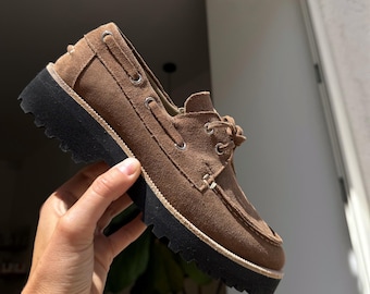 Suede Lace-Up Shoes for Women | Leather Lined Shoes with Vibram Sole