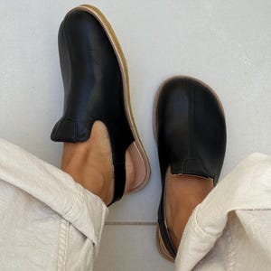 Suede/leather barefoot clogs/ wide toe box women shoes image 7