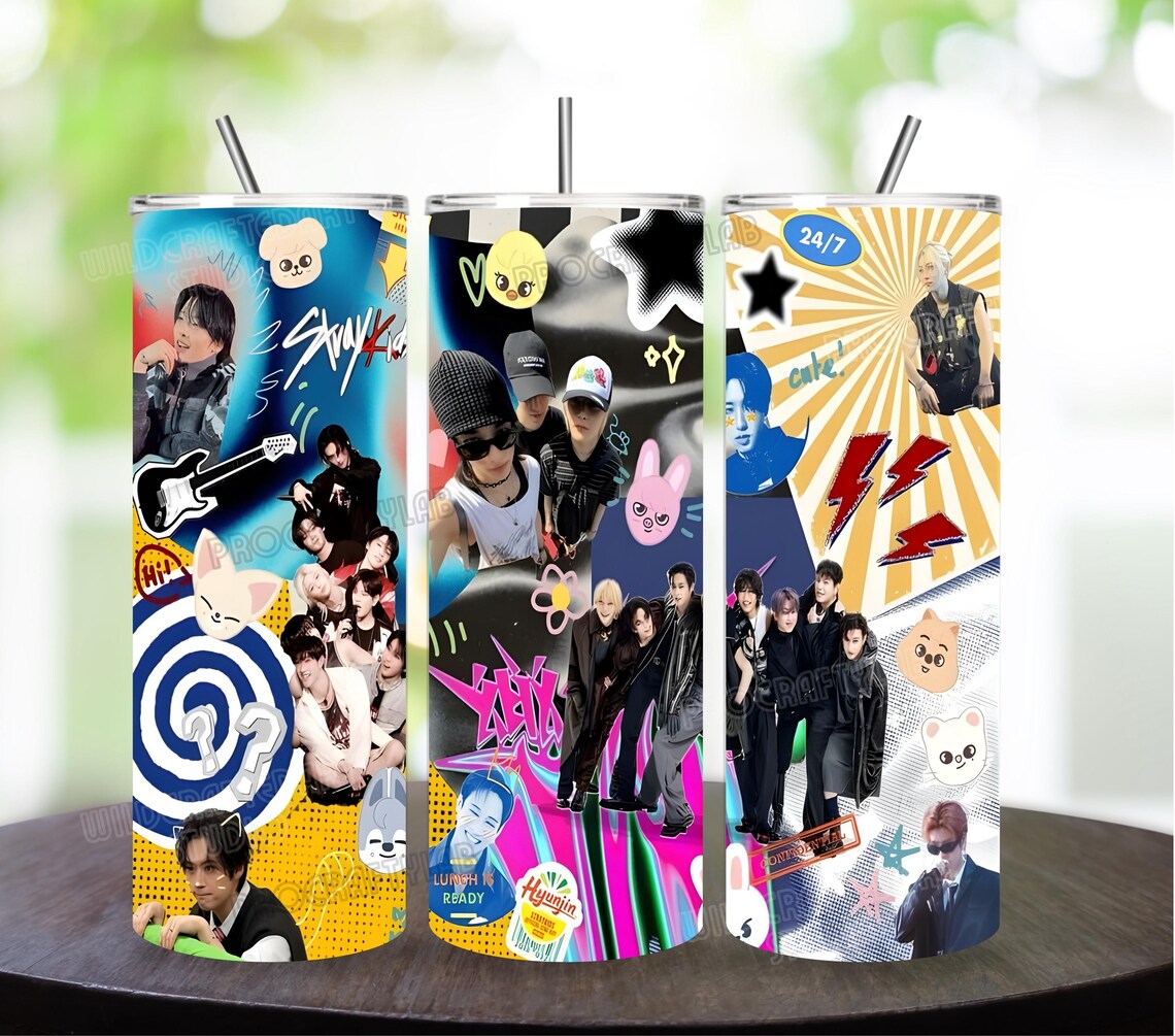 Stray Kids 20oz Skinny Tumbler Wrap SKZOO PNG • K-pop SKZ Tumbler ...