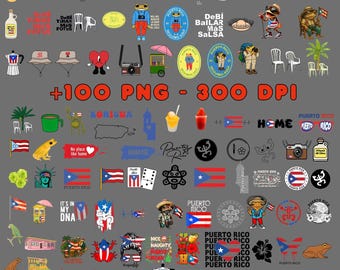 100 Puerto Rico png-bundel | Bandera Puerto Rico | Sapo Concho | Foto's van Debi Tirar | Digitale download van Boricua