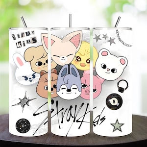 Skzoo Stray Kids タンブラーラップ PNG – skzoo 20オンス 30オンス スキニーデジタルデザイン