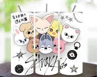 Skzoo Stray Kids Tumbler Wrap PNG – skzoo 20oz 30oz mager digitaal ontwerp