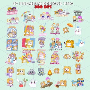 LankyBox PNG 37 Bundle – Foxy, Boxy,  Rocky and Sharky png | Crafts & Party Printables