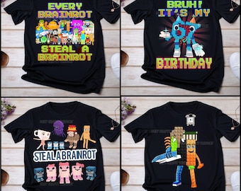 4 Steel een Brainrot-png-bundel | Grappige meme png-pakket | Trendy digitale download