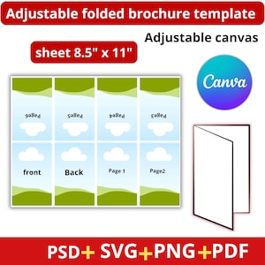 Modello di mini libro, libretto personalizzato, modificabile su Canva, cerchio vuoto, trascina e rilascia su Canva