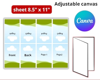 Mini  Book Template, Custom Booklet, Canva Editable, Blank Circle,drag and drop in Canva