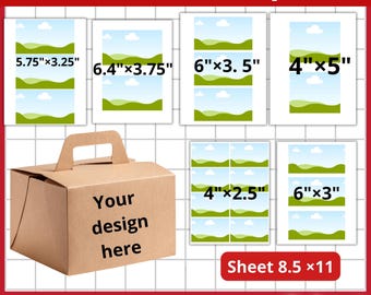 Gable Box Label Template, SVG, Canva, PDF (Digital Download)