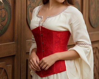 Jacquard Unterbrust-Korsett – Renaissance Fair Waist Cincher