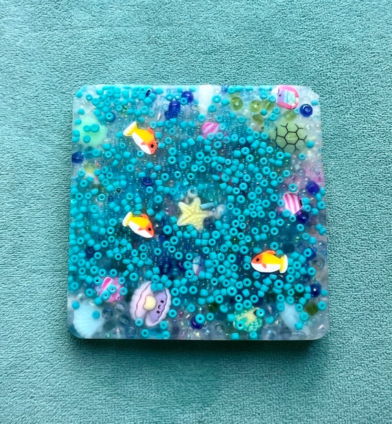 REUSABLE Option* Ocean Fun Silicone Skin Picking Pad: Sensory Fidget Toy