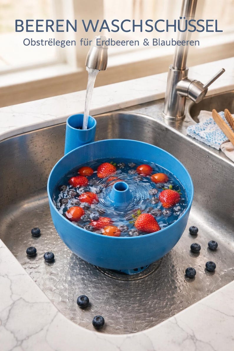 Berry Cleaning Bowl | Washing Fruit Made Easy | Cleaning Strawberries ...