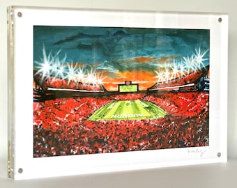 Jordan Hare Stadium Painting in Acrylic Frame | Auburn University Football Painting