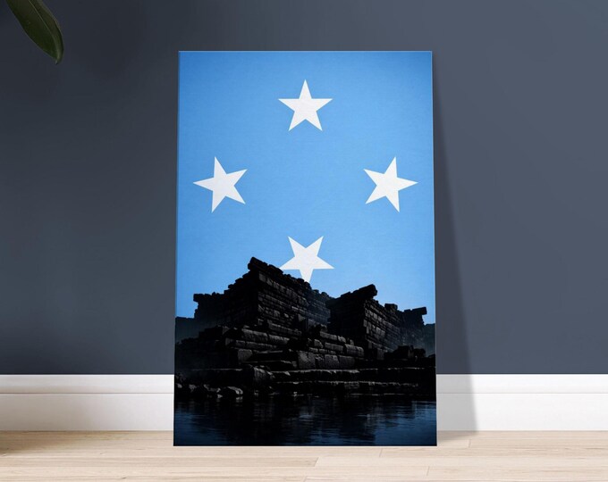 Nan Madol Micronesia Canvas Print – Island Coastal Wall Art