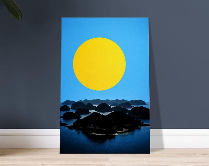 Palau Rock Islands Canvas Print – Minimalist Travel Art