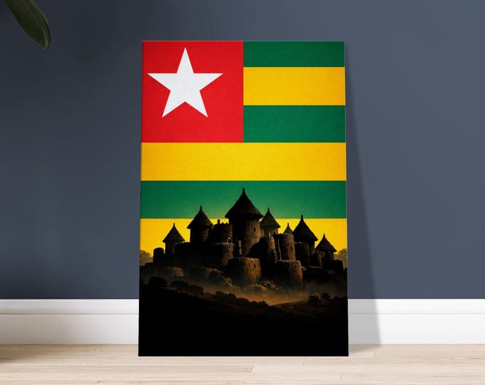 Togo Flag Canvas Print: Koutammakou Tata Somba, African Wall Art
