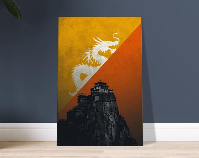 Tiger's Nest Monastery Canvas Print – Bhutan Travel Art