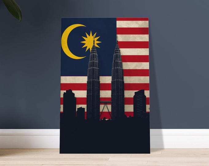 Malaysia Canvas Print – Petronas Towers, Kuala Lumpur Skyline Art
