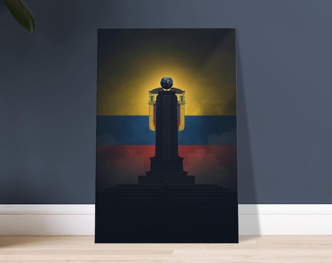 Ecuador Mitad Del Mundo Monument Canvas Art Print