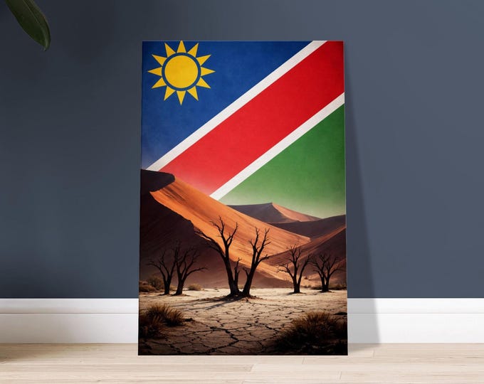 Namibia Desert Canvas Art – Deadvlei Dunes African Landscape Print