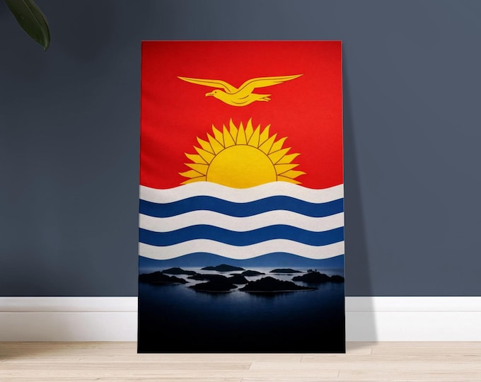 Kiribati Flag Canvas Print: Pacific Island Wall Art
