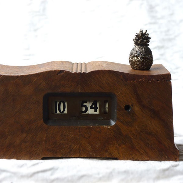 Antique Wooden Clock, General Electric Telechron, Framingham Model 8B10, 1932-1938