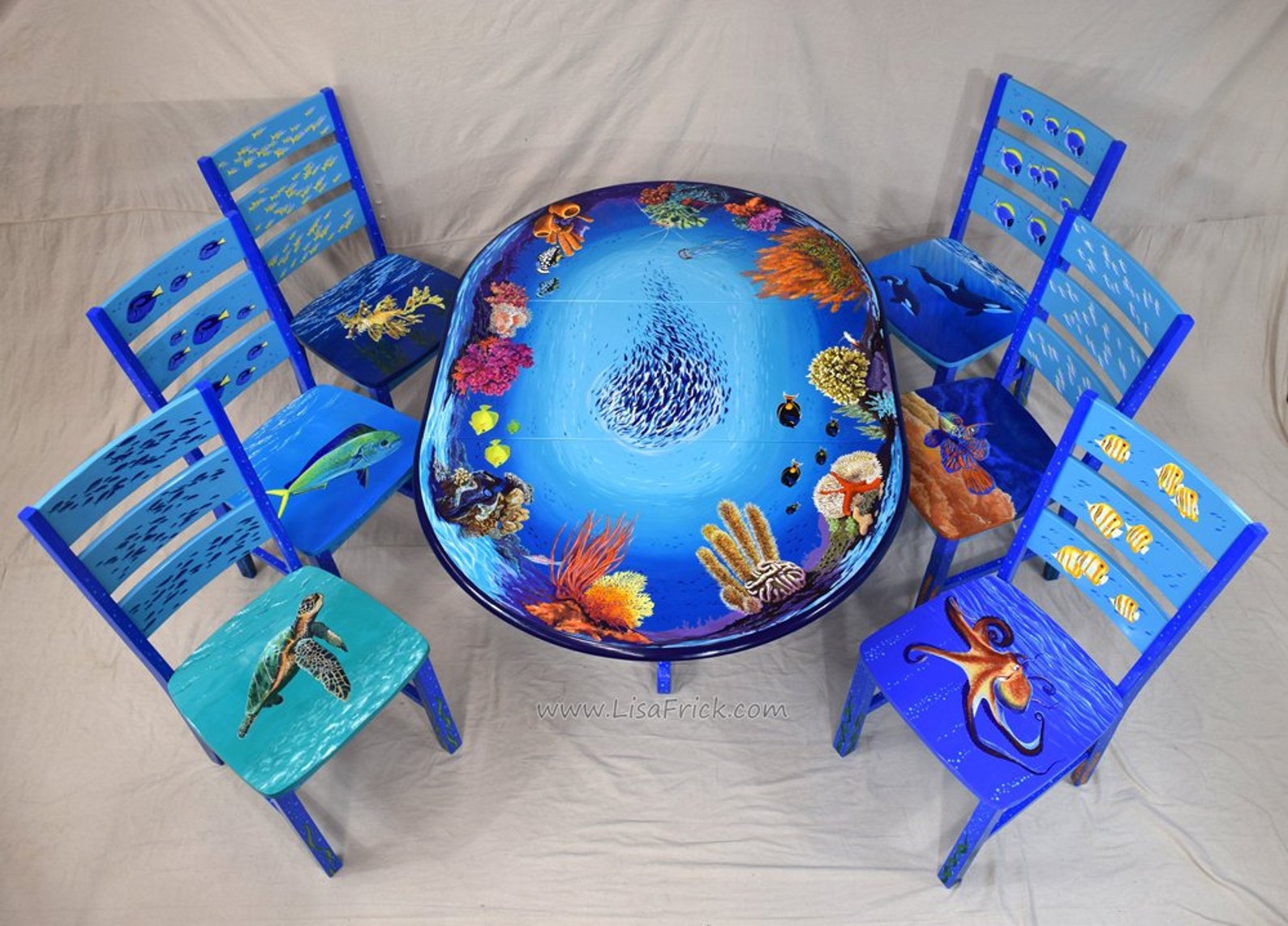 Hand Painted Dining Set Preorder Hand Painted Furniture Etsy