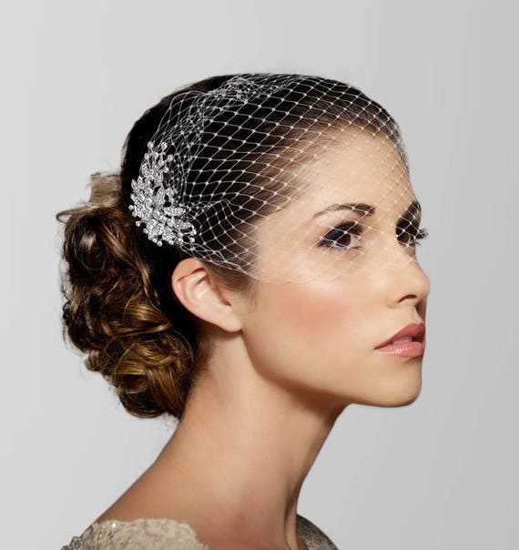 Birdcage Veil Bridal Veil Bridal Comb Bandeau Birdcage Etsy