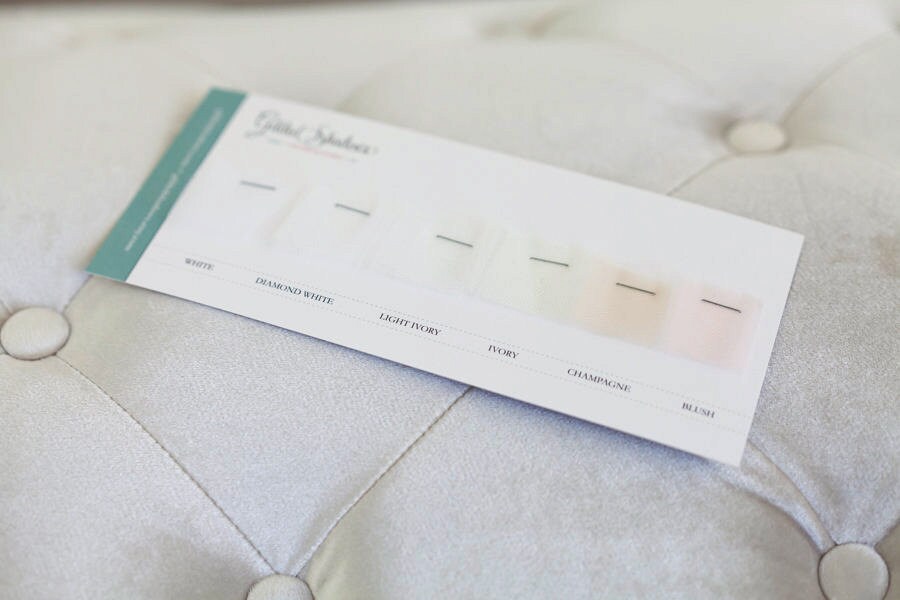 Veil Color Samples - For Tulle Veils, Birdcage veils, Russian Netting…