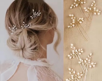 Pearl Vine-haarspelden voor bruid, haaraccessoires bruiloft (partij van 5)