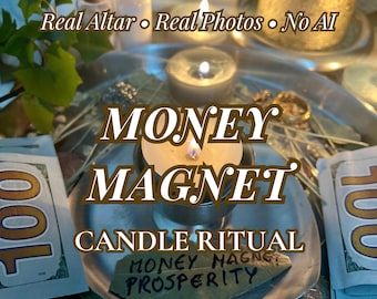 Money Magnet Ritual Candle | Attract money | Manifest Wealth | Prosperity Attraction | Candle Burning Ritual | Same Day